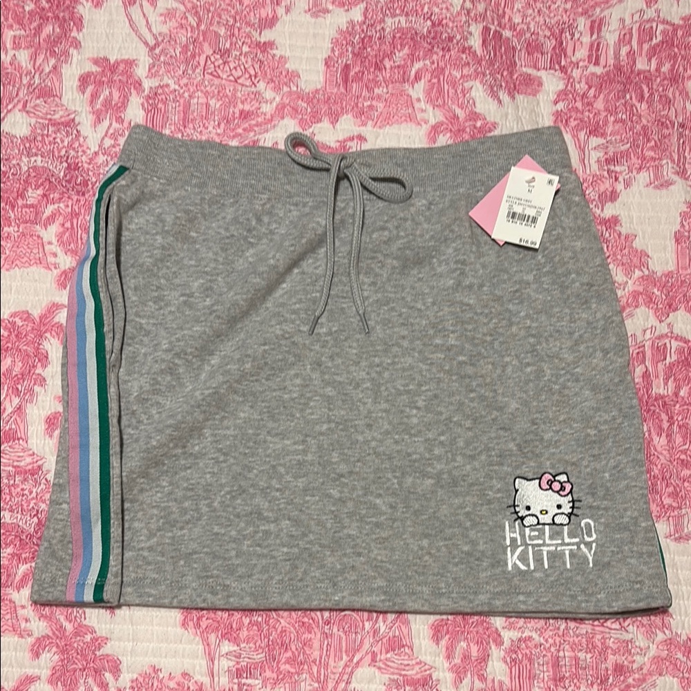 NWT Hello Kitty Gray Skirt with Stripes